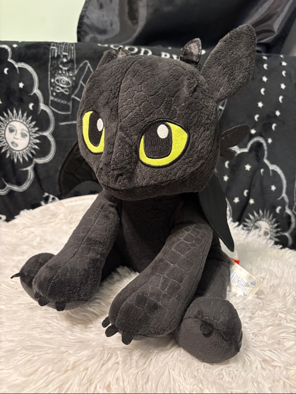 Build A Bear Toothless Plush Dragon Stuffed Animal - Black